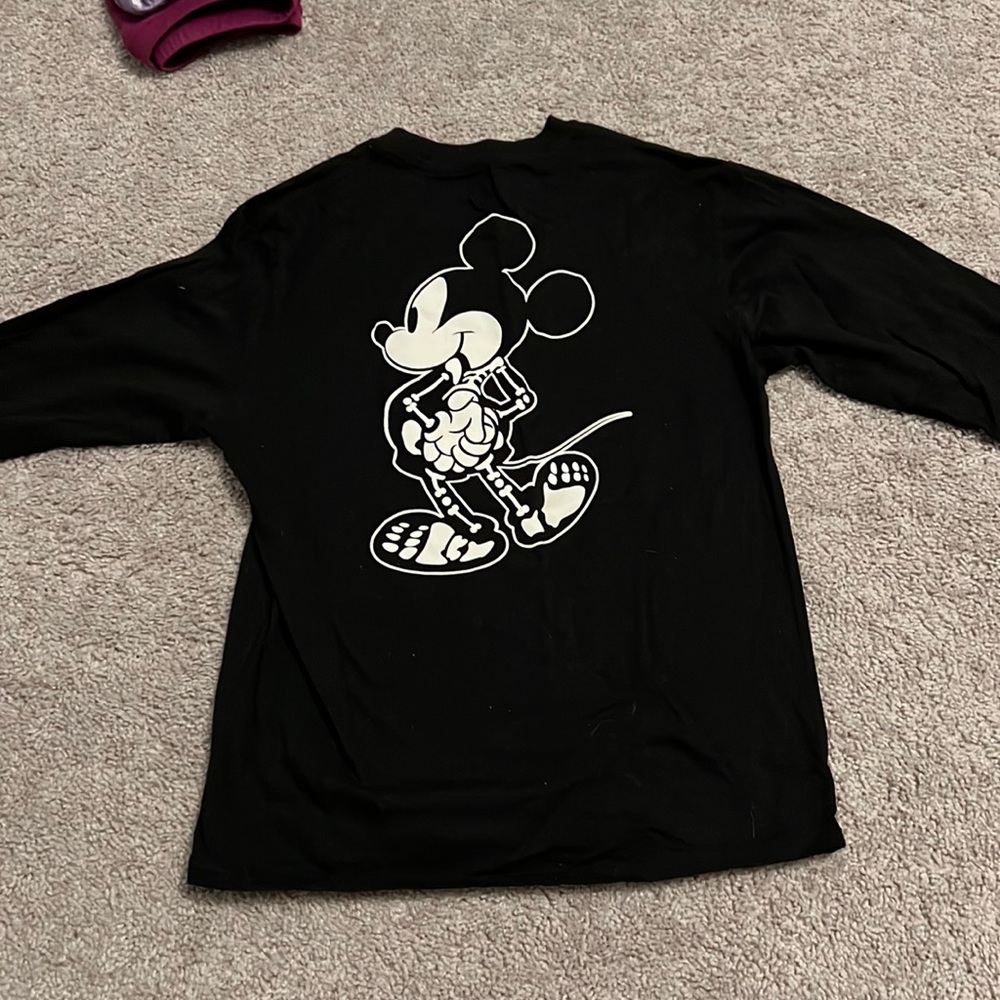 Glow in the dark Mickey skeleton long sleeved top
